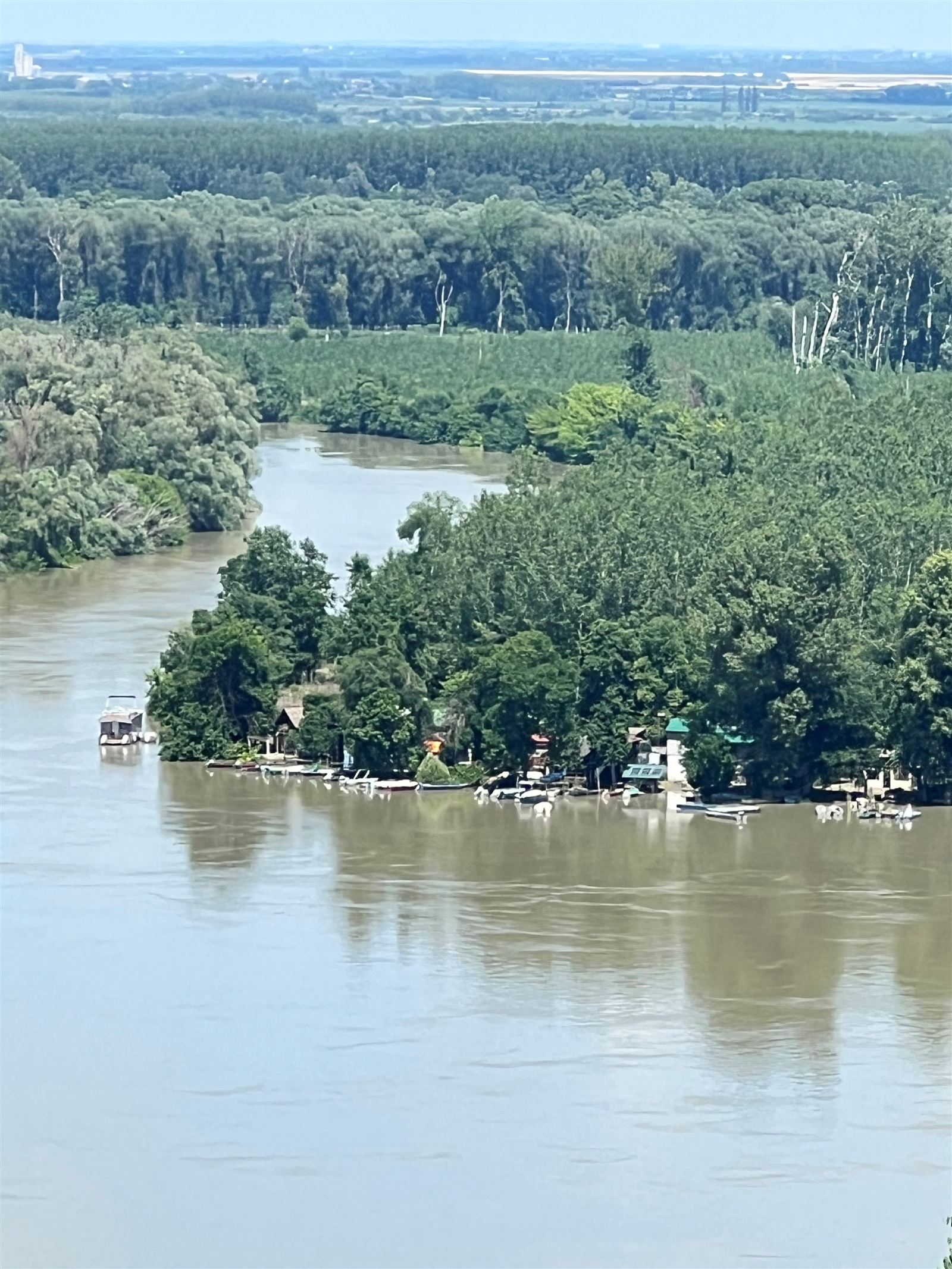 The Danube river bend seen from the Brzica vineyards